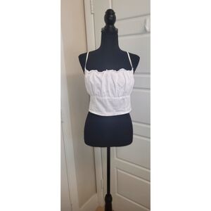 White cotton midriff